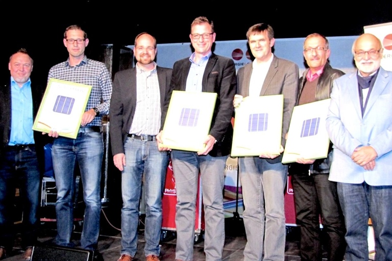 Markus Käser (von links), Sebastian Brandmayr, Andreas Herschmann, Wolfgang Eichenseher, Otmar Schaal, Sigfried Ebner und Helmut Muthig.