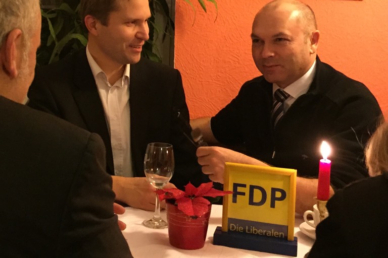 Thomas Stockmaier (rechts) hört als FDP-Kreischef auf, Thomas Neudert (links) würde gerne als Bundestagsabgeordneter anfangen.