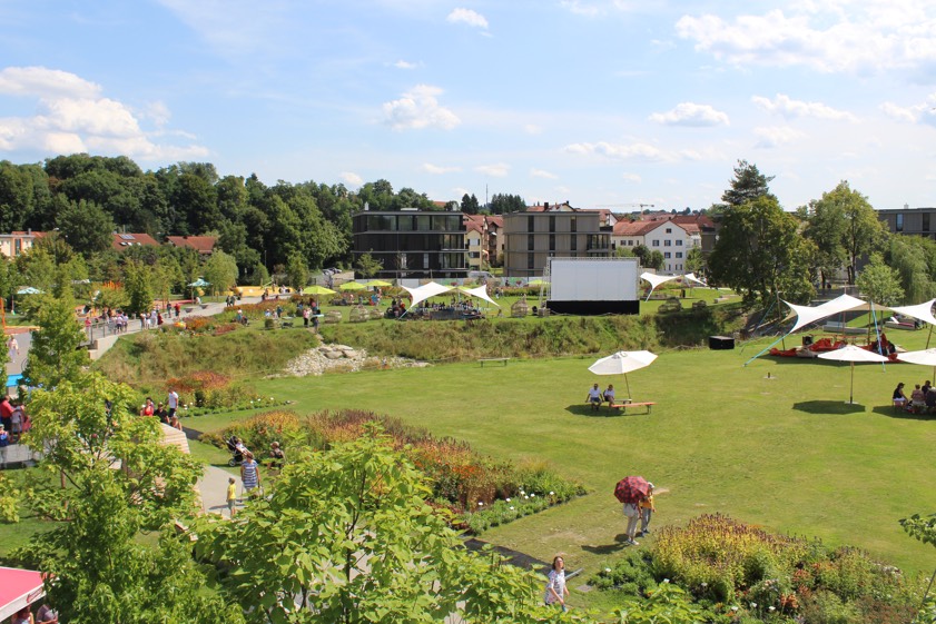 Blick vom Hopfenturm auf den Bürgerpark. Foto: Ann-Kathrin Pfeifer