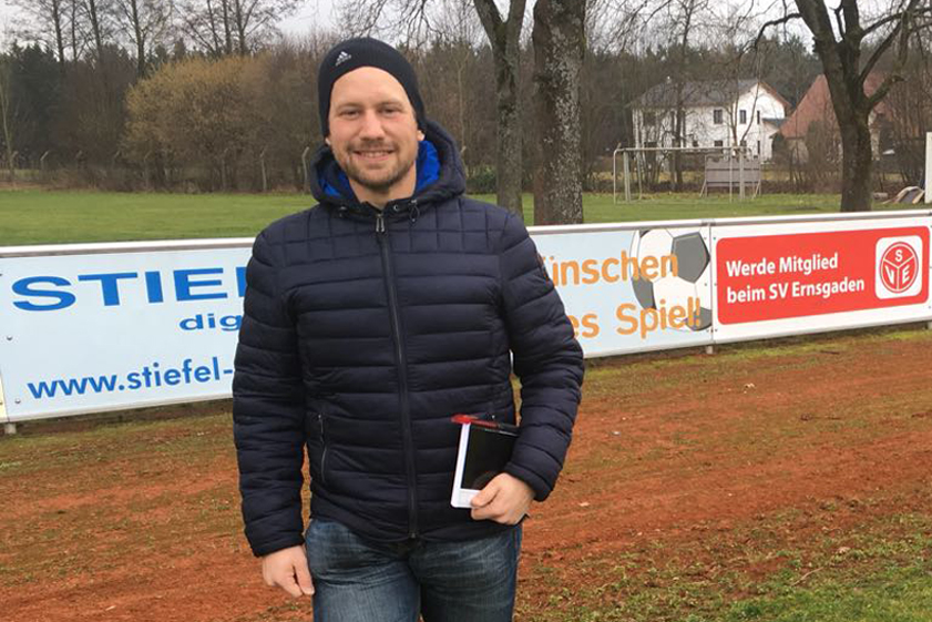 Startklar: Andreas Singer übernimmt ab sofort das Zepter beim abstiegsbedrohten A-Klassisten aus Ernsgaden. Bis zum Winter war der 30-Jährige als Co-Trainer beim SV Manching tätig. Foto: SV Ernsgaden
