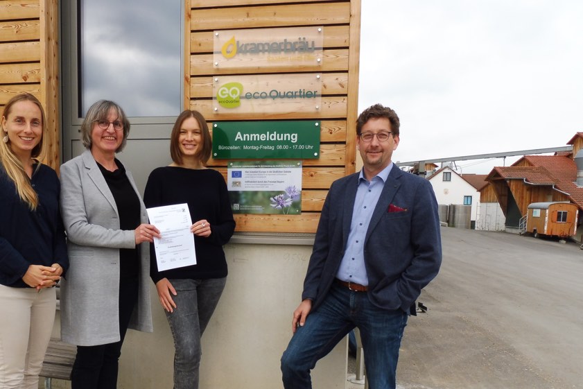 Carmen Glaser (von links, LAG-Managerin im Landkreis Pfaffenhofen), Agnes Stiglmaier (Leader-Koordinatorin), Jessica Donhauser (Geschäftsführungs-Assistenz Eco-Quartier) und Markus Pscheidl (Geschäftsführer Eco-Quartier).