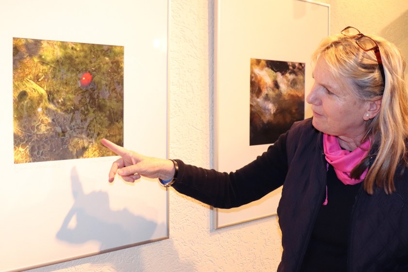 Ortrud Helmbrecht-Feßl zeigt drei ihrer Aquarelle. Foto: Tomaschek