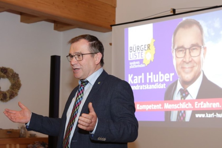Karl Huber, Landrats-Kandidat der Bürgerliste.
