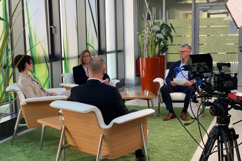Die Experten bei der Generalprobe für den Live-Stream zum Thema "Bauen & Wohnen".