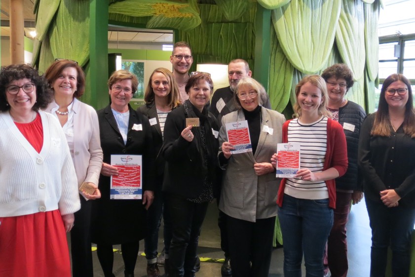 Das Organisationsteam der Messe für soziale Berufe im Deutschen Hopfenmuseum in Wolnzach.