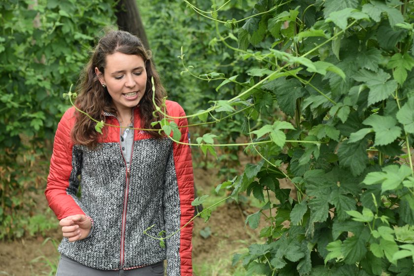 Landwirtschafts-Meisterin und ehemalige Hallertauer Hopfenkönigin Katharina Maier.