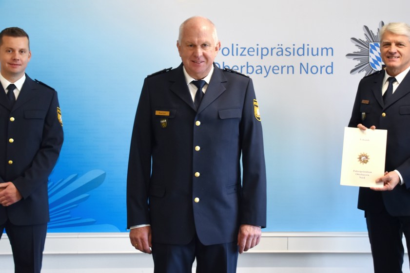 Von links: Kirme, Rewitzer, Gietl. Foto: Polizeipräsidium Oberbayern-Nord