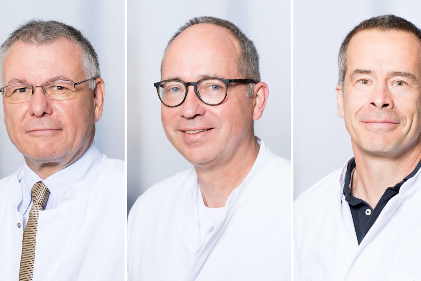 Professor Thomas Pollmächer (von links), Professor Andreas Manseck und Professor Thomas Pfefferkorn. Fotos: Klinikum Ingolstadt