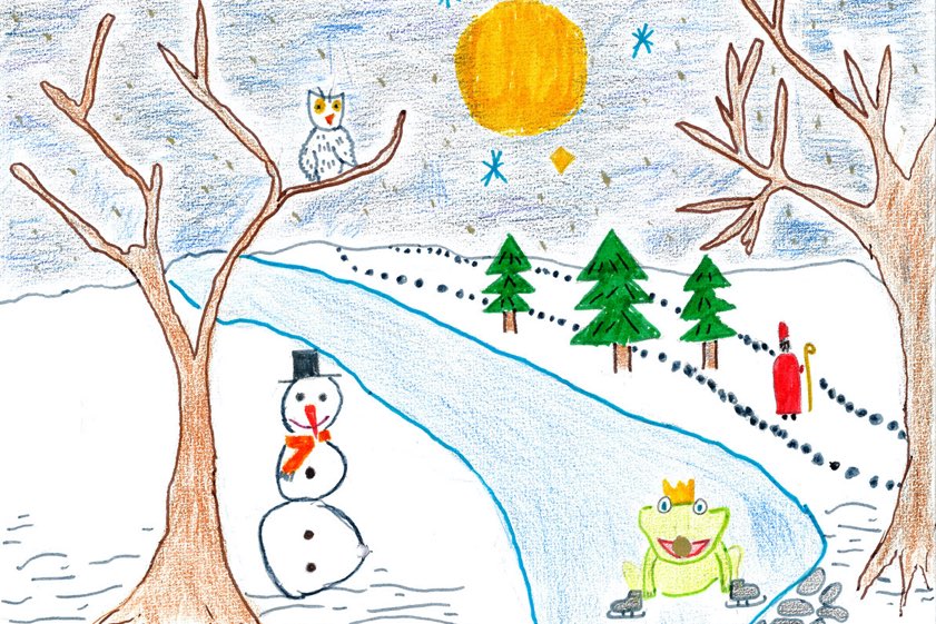 Das Titel-Motiv des diesjährigen Adventskalenders stammt von Helena Wiringer und wurde im Zuge eines Mal-Wettbewerbs ermittelt.