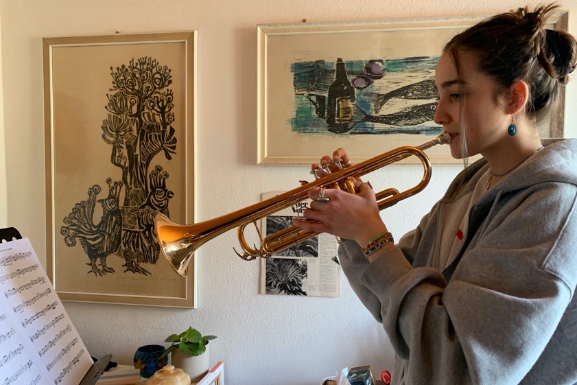 Trompeterin Yamina Shahin. Foto: privat