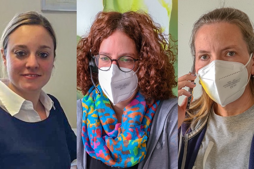 Silvia Duckstein (von links), Iris Morgenstern, Tatjana Lang. Fotos: BRK
