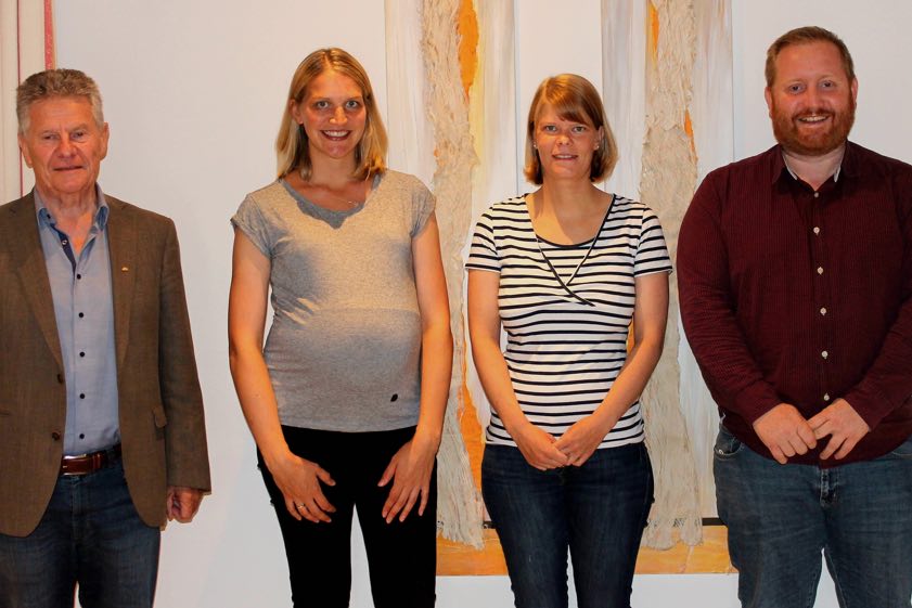 Vereins-Chef Florian Weiß (links) und sein Vize Johannes Rist (rechts), Schriftführerin Sabine Scharger (Zweite von links) und Schatzmeisterin Franziska Wojta.