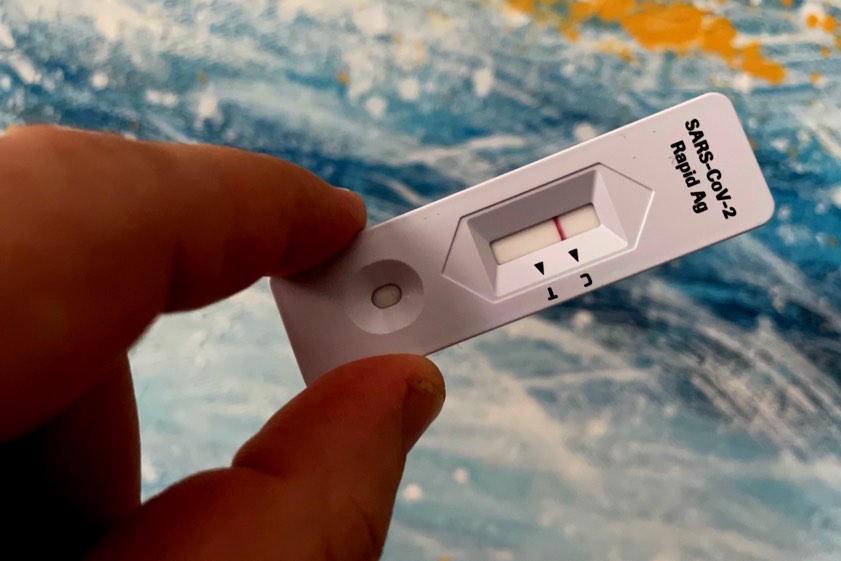 Beispiel-Bild eines negativ ausgefallenen Corona-Schnelltests.