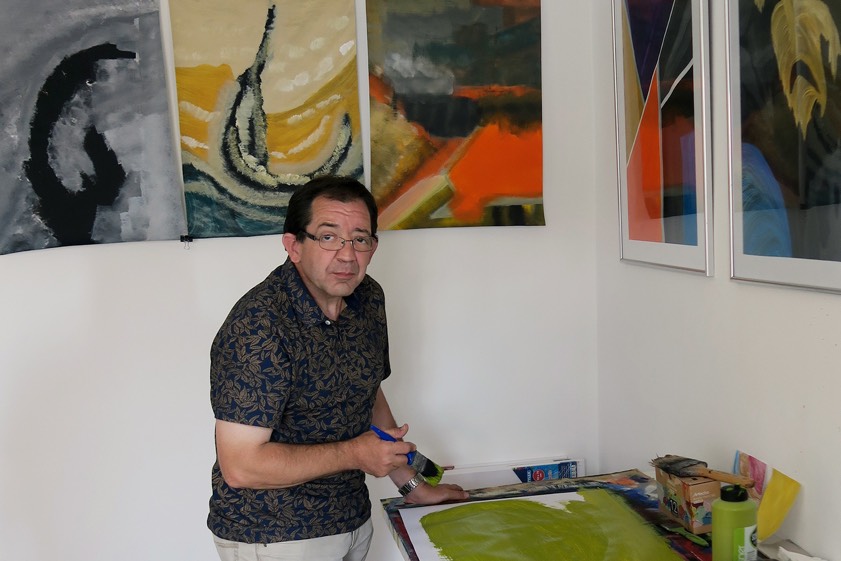 Michael "Miami" Lederhofer in seinem Atelier. Foto: Stadtverwaltung
