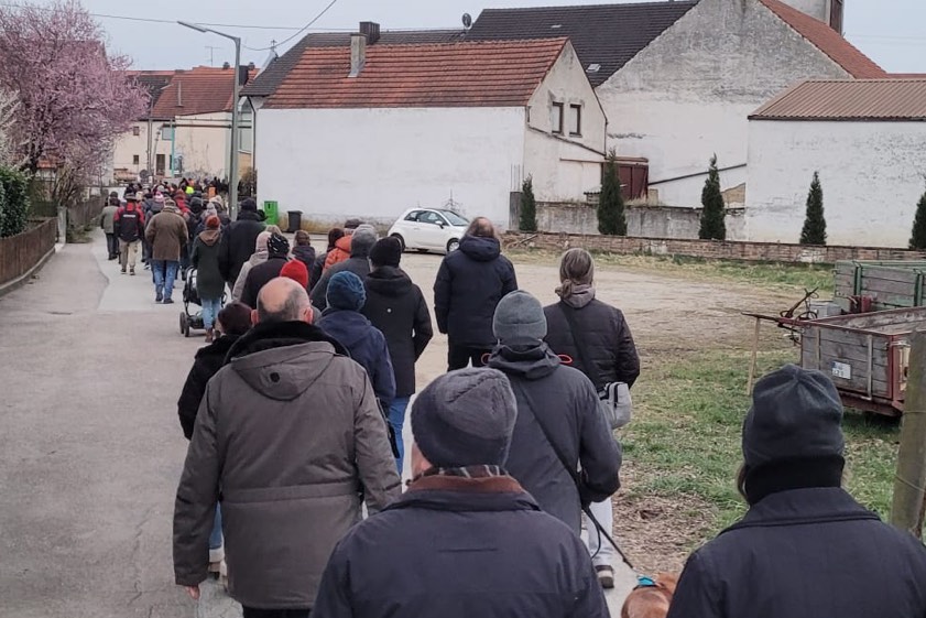 Der teilnehmerstärkste "Corona-Spaziergang" im Kreis Pfaffenhofen fand auch diesmal wieder in Wolnzach statt. Fotos: oh