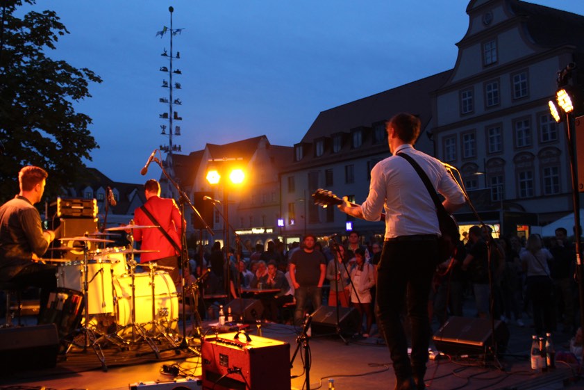 Gaumen- und Ohrenfreuden warten auf dem Stree-Food-Markt im Rahmen der "Langen Nacht der Kunst und Musik" auf die Gäste. Archivfoto: Stadtverwaltung; Fotos unten: Gerhard Richter, olalaccordion