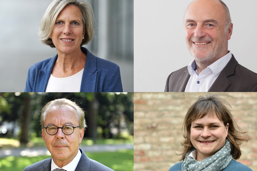 Angelika Hauser (oben links), Rupert Membarth (oben rechts), Andreas Hatzung (unten links) und Elvira Blaha (unten rechts). Collage: pba / Fotos: Esther Neumann, pba, SUV