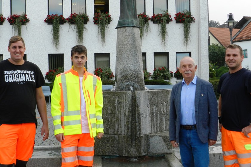 Von links: Florian Eiglmeier, Lukas Felbermeir, Albert Schnell, Uli Hammerschmid. Foto: Gemeinde Reichertshausen