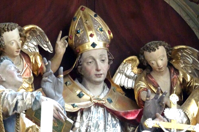 Ulrichs-Darstellung im Ulrichs-Altar in der Basilika "St. Ulrich und Afra" in Augsburg. Quelle: Bistum Augsburg, pba