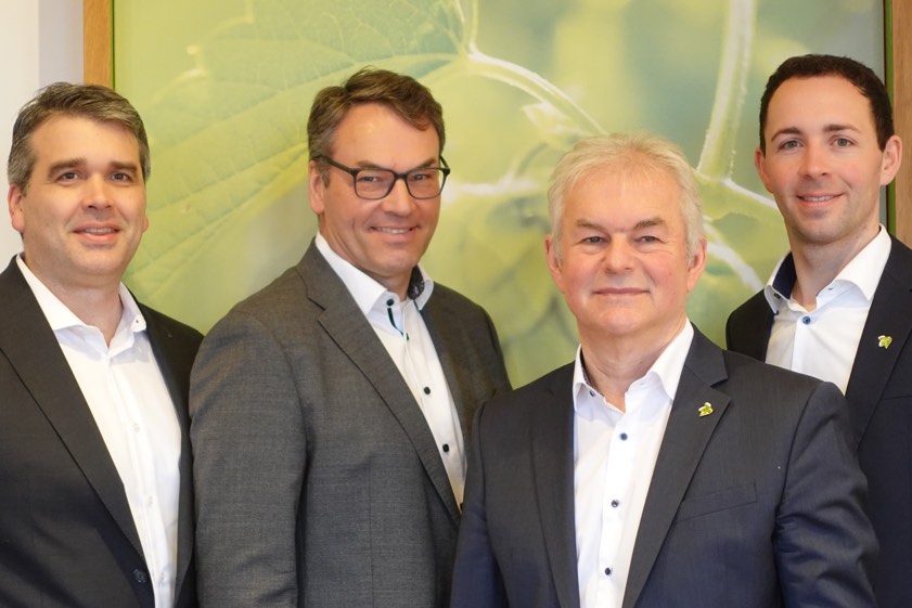 Carlos Ruiz (von links), Erich Lehmair, Johann Pichlmaier und Johannes Stampfl. Foto: HVG