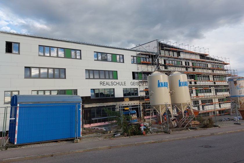 Realschul-Baustelle in Geisenfeld. Foto: Rottler