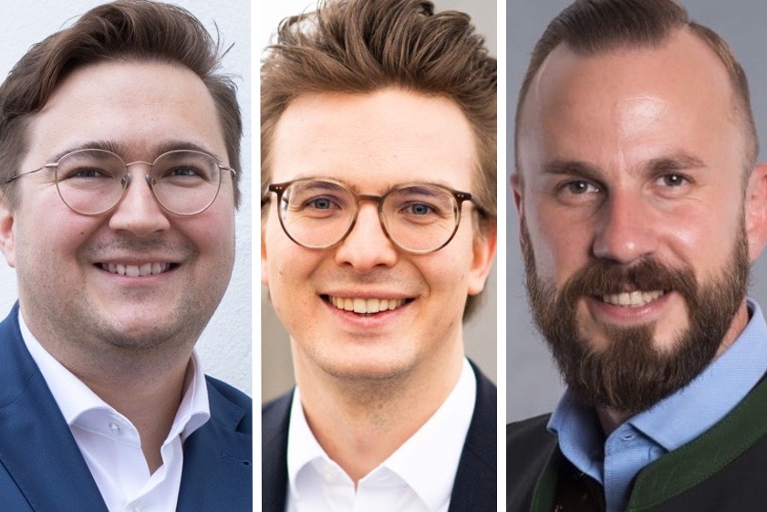 Christian Moser (von links), Leon Eckert und Tobias Teich. Fotos: oh, Kilian Vitt, oh