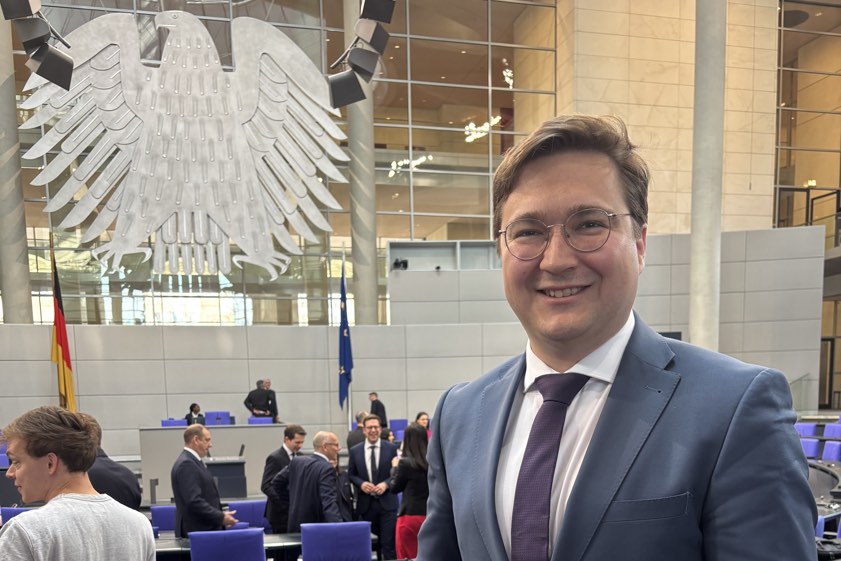 Christian Moser (CSU). Dieses Foto entstand bei der konstituierenden Sitzung des neuen Bundestags. Foto: oh