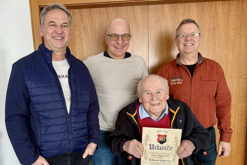 Stefan Friedl (von links), Wolfgang Inderwies, Hellmuth Inderwies und Norbert Thurner. Foto: oh